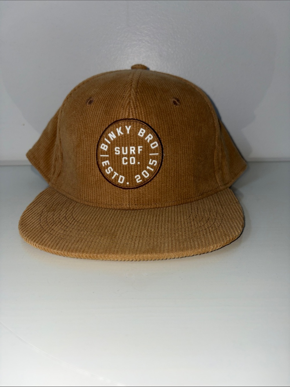 Binky bro adult Tan Corduroy Snapback Hat nwt